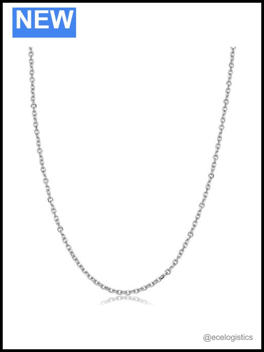 14k white gold diamond-cut cable chain necklace 30 inch